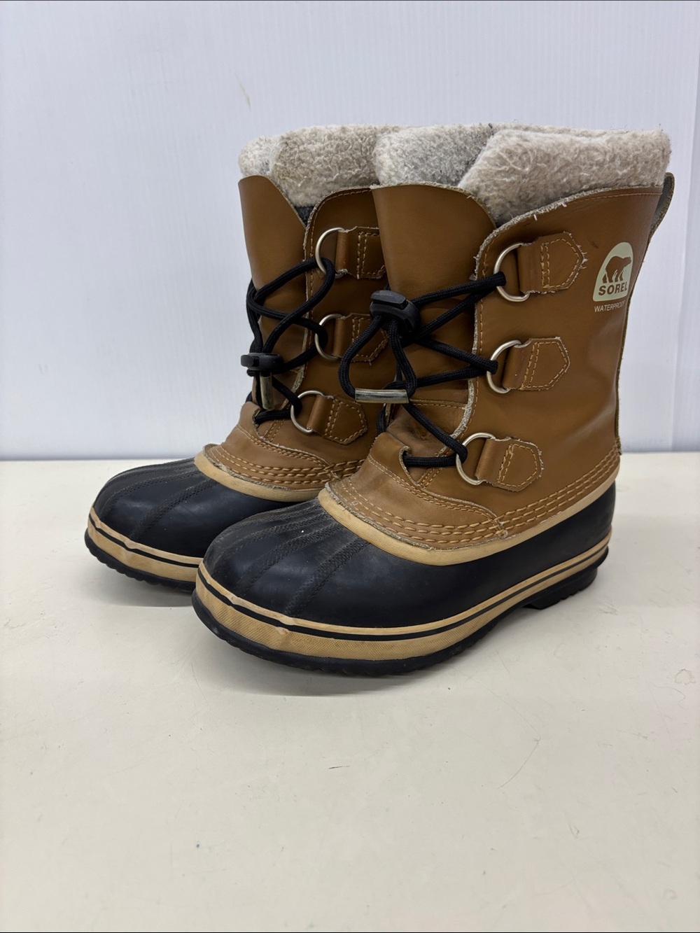 Sorel Kids Brown and Black Waterproof Winter Boots